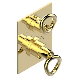 THG Collection O Смеситель для душа, встраиваемый, термостатический, с переключателем на 3 потока, цвет: Soft matt gold