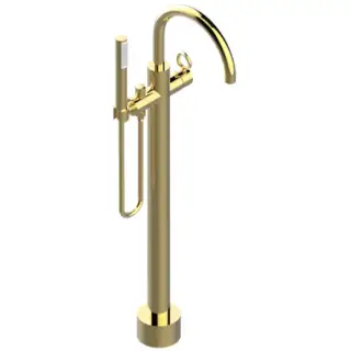 THG Collection O Смеситель для ванны, напольный, с ручным душем, цвет: Soft matt gold