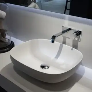 Antonio Lupi Ago Раковина 50х45х15 см,  без отв., накладная, цвет: белый