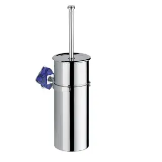 THG Pétale de cristal bleu Ёршик для туалета, подвесной, цвет: хром/синий хрусталь