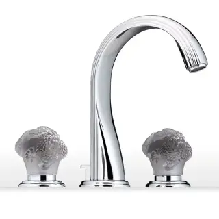 THG Dragon Moon Смеситель для раковины, 3 отв., цвет: хром/хрусталь