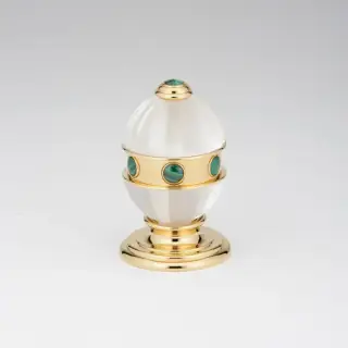 THG Amboise Malachite Вентиль смесителя для раковины, вставки малахит, цвет: полированное золото