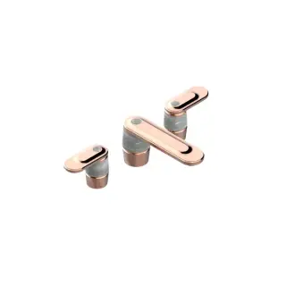 THG CORVAIR A MANETTES FIOR DI BOSCO Смеситель для раковины на 3 отверстия, для установки на мраморную столешницу, с донным клапаном, цвет: Blush PVD