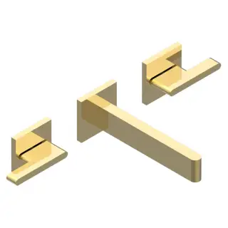 THG ICON-X METAL &Agrave; MANETTES Смеситель для раковины, настенный, цвет: полированное золото