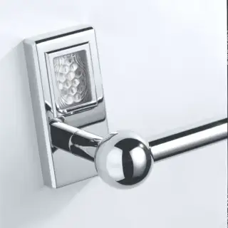 THG Métropolis &agrave; manettes cristal clair Полотенцедержатель 60см, подвесной, цвет: хром/прозрачный хрусталь