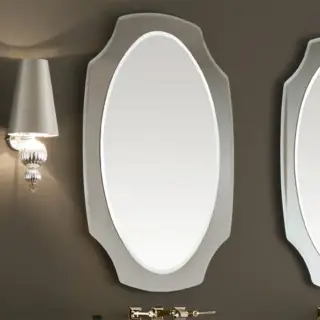 VITAGE milldue edition Зеркало NOTRE DAME 67.8х110см, с фигурной рамой из скошенного дымчатового зеркала