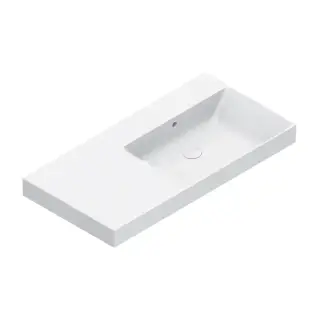 Catalano Zero Раковина 100x50см чаша справа, без отв., цвет: белый глянцевый