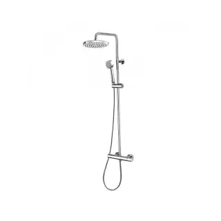 Bossini Elios Настенная колонна: Душ из ABS, &Oslash;250 ручной душ, смеситель термостатический или встроенным переключателем, цвет: хром
