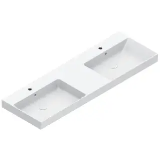 Catalano Zero Раковина 150x50см двойная, с 2 отв., цвет: белый глянцевый
