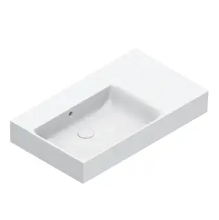 Catalano Premium Раковина 80x47см чаша слева, без отв., цвет: белый глянцевый