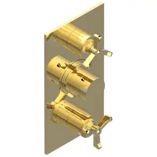 THG Hamptons Смеситель для душа, встраиваемый, термостатический, цвет: золото