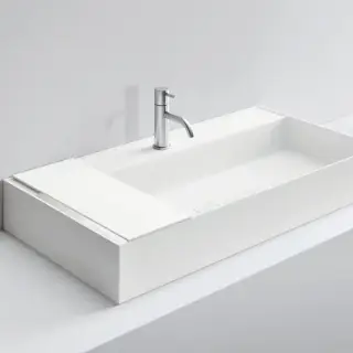 NOORTH milldue edition Раковина 90.4х47.2х12 см, 1 отв., накладная, цвет: белый