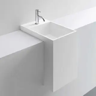 NOORTH milldue edition Раковина 35.7х52х49 см, 1 отв., полувстраиваемая, цвет: белый