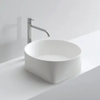 NOORTH milldue edition Раковина 44.6x16 см, без отв., накладная, цвет: белый