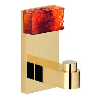 THG Ginkgo Крючок, длинный, подвесной, цвет: золото/хрусталь