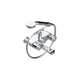 THG CORVAIR FIOR DI BOSCO Смеситель для ванны настенный, с ручным душем и шлангом 1500 мм., цвет: хром