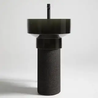 ANTONIO LUPI Borghi Раковина накладная с пьедесталом &Oslash;50х90 см, Cristalmood, с донным клапаном, цвет Oleo