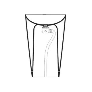 Catalano Сифон для отдельностоящей раковины, слив в пол, цвет: белый глянцевый