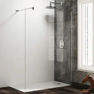 Ограждение в нишу HUPPE Solva pro 7T2282.092.321 полированный алюминий/прозрачное стекло