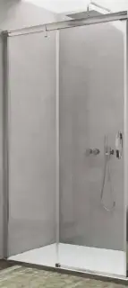 Ограждение в нишу HUPPE Aura elegance 401480.092.375.730 профили хром/стекло Privatima Anti-Plaque Soft-Open/Soft-Close