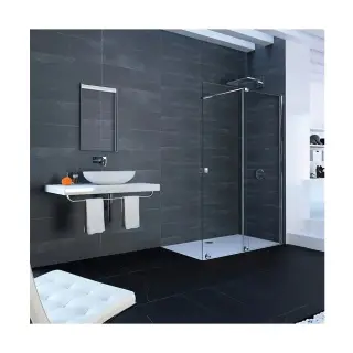 Ограждение в нишу HUPPE XTENSA KY C K1S1 T 21HQ4R профиль черный/стекло FUME