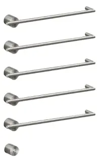 Полотенцесушитель электрический CEA EQUILIBRIO EQB15L = TRS01+SEL01(x5шт.)+BOT03 сталь полированная