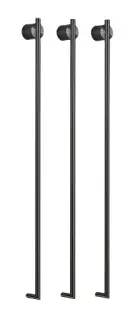 Полотенцесушитель электрический CEA EQUILIBRIO EQB23KDL = TRS01+SEL02(x3шт.) BLACK DIAMOND POLISHED