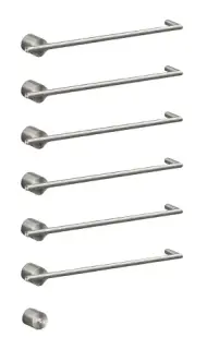 Полотенцесушитель электрический CEA EQUILIBRIO EQB16L = TRS01+SEL01(x6шт.)+BOT03 СТАЛЬ POLISHED