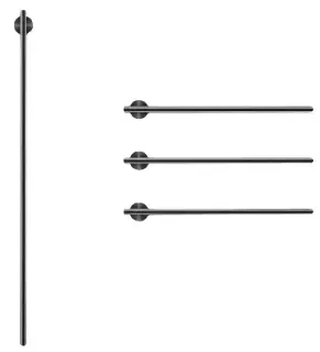 Полотенцесушитель электрический CEA EQUILIBRIO EQB44KDL = TRS01+SEL01(x3шт.)+SEL02 BLACK DIAMOND POLISHED