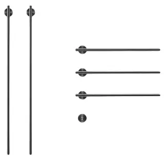 Полотенцесушитель электрический CEA EQUILIBRIO EQB75KDL = TRS01+SEL01(x3шт.)+SEL02(x2шт.)+BOT03 BLACK DIAMOND POLISHED