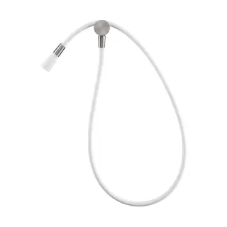 Душевая лейка CEA Free ideas FLX05WS цвет-СТАЛЬ SATIN/шланг силикон WHITE