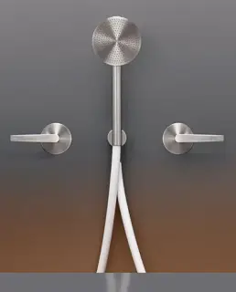 Смеситель для душа CEA Flag FLG40HWS СТАЛЬ SATIN/шланг силикон WHITE