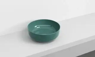 Раковина, CIELO, Le Bacinelle, шгв 400*400*150, отверстия для смесителя-отсутствуют, цвет-Smeraldo