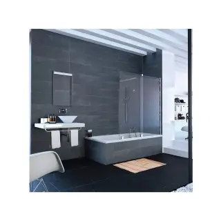 Шторка на ванну HUPPE XTENSA KY S K1S1 K WALK-IN 21HQFR блестящее серебро/прозрачное стекло