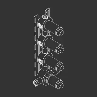 Встраиваемая часть термостата на 3 потребителя