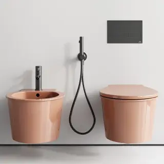 Комплект: унитаз подвесной RIMLESS+сиденье+биде Cielo I CATINI