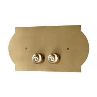 3SC Square Plaque Кнопка смыва для унитаза, латунь, цвет: Polished Brass/Swarovski SPL00OL/SW