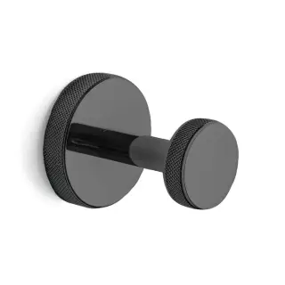 3SC Ribbon Крючок для полотенец одинарный, подвесной, цвет: Matt Black Nickel RB12CFM