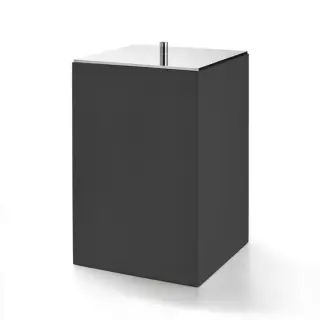 3SC Bemood Ведро для мусора с крышкой, напольное, цвет: Matt Black/Chrome BEMN64ASL