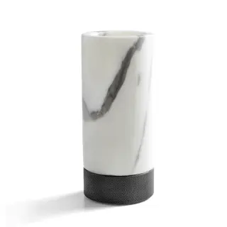 3SC Apuana 2.0 Стакан для зубных щеток настольный, цвет: White Statuario Marble/Matt Black Nickel AP03ACFM