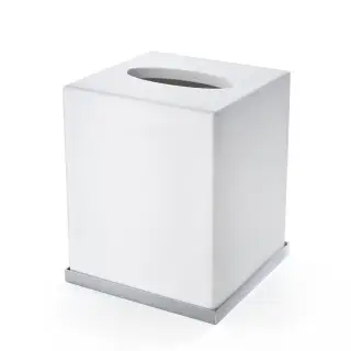 3SC MooD Deluxe White Контейнер для бум. салфеток, 12х12х14 см, настол., цвет белый хром MDW71ASL