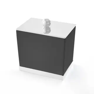 3SC MooD Deluxe Баночка универсальная, 10х10х7 см, настольная, цвет чёрный мат. белый мат. MDN48ABO