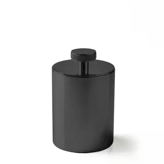 3SC Metal TonDa Баночка универсальная, D8хh13 см, настольная, цвет черный матовый MET49ANO
