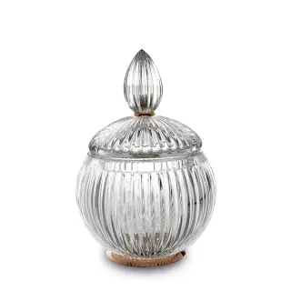 3SC Elegance Баночка универс. d12xh18 см, настол., цвет: хрусталь/Oro Rosa Lucido EL49ACRGDR