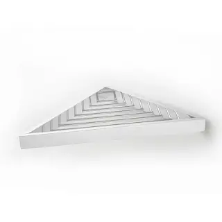 3SC SK Полочка-решетка 36х18хh3 см, угловая, цвет: белый матовый SK2ABO