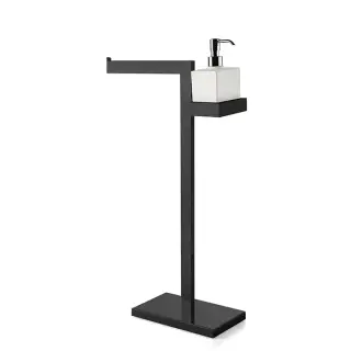 3SC SK Напольная стойка 30х14хh63см, с полотенцедержателем и мыльницей, цвет черный матовый SK51NO