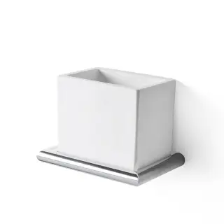 3SC Guy Стакан подвесной, композит Solid Surface, цвет: хром матовый GU03SM