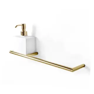 3SC Guy Полотенцедержатель и дозатор слева, подвесной, цвет белый матовый золото Lucido GU10DSXGD
