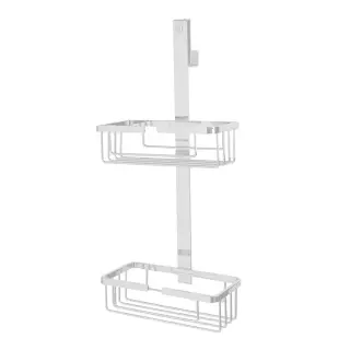 3SC Appy Полочка-корзинка двойная 25х12хh57 см, подвесная на стекло, цвет: белый матовый APPY2BO