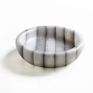 3SC Rigato Мыльница с алебастровой чашей, настольная, цвет: серый AL01